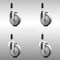 Service Caster 4 Inch 316SS Gray Polyurethane Swivel 7/8 Inch Expanding Stem Caster Set SCC SCC-SS316EX20S414-PPUB-78-4 - alternate 1